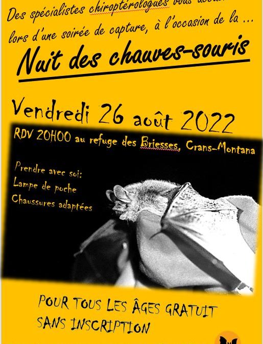 Nuit des Chauves-souris 2022-Evenement public (gratuit et sans inscription)